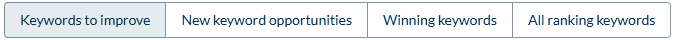 screenshot of filter views